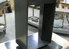 steel open pedestal, custom pedestal