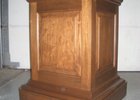 Oak paneled pedestal to match a clients home