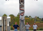 Totem pole Display, native American art display, Indian artifact display, Totem pole